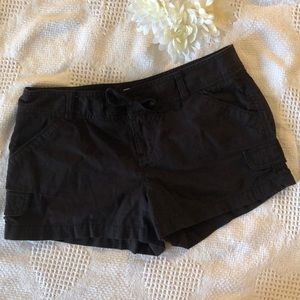 Black Cargo Short Shorts